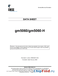Datasheet gm5060 manufacturer Genesis Microchip